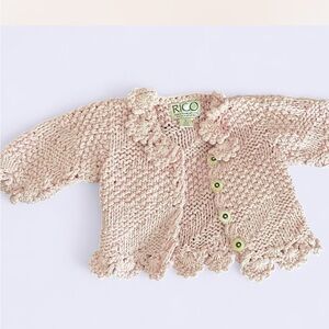 Pink Knitted Kids Cardigan